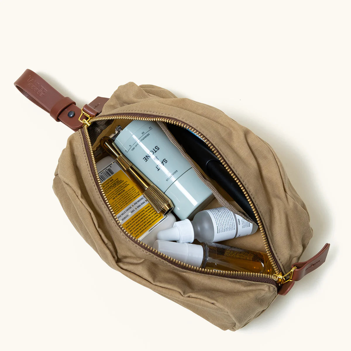 Waxed Canvas Dopp Kit, Tan order