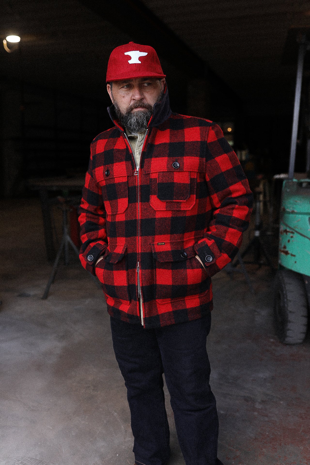 Buffalo Check Wool fashion Moto Jacket