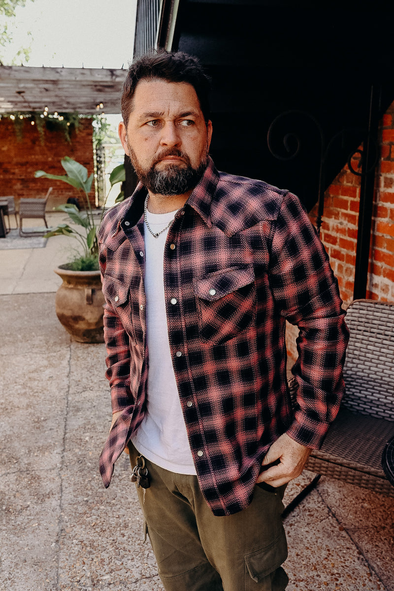 Ombre Check Flannel Western Shirt- Pink – Iron Shop Provisions