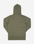 14oz Ultra Heavyweight Loopwheel Cotton Zippered Hoodie - Olive