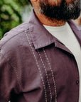 Vacation Shirt- Plum Hand Stitch