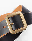 OGL Single Prong Garrison Buckle Leather Belt - Hand-Dyed Black OGL-BELT-SPGAR-BLK