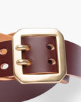 OGL Double Prong Garrison Buckle Leather Belt - Hand-Dyed Brown OGL-BELT-DPGAR-BRN