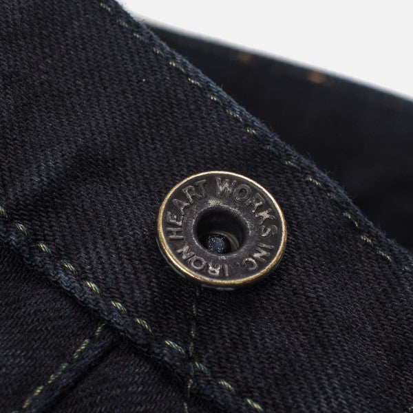 888 14oz Selvedge Denim Medium/High Rise Tapered - Indigo Overdyed Black IH-888S-142OD