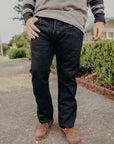 16oz Slubby Selvedge Denim Super Slim Cut Jeans - Indigo Overdyed Black IH-555S-SLBod