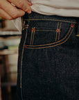 21/23oz Ultra Heavy Raw Selvedge Denim Medium/High Rise Tapered Cut Jeans - Indigo IH-888S-UHR