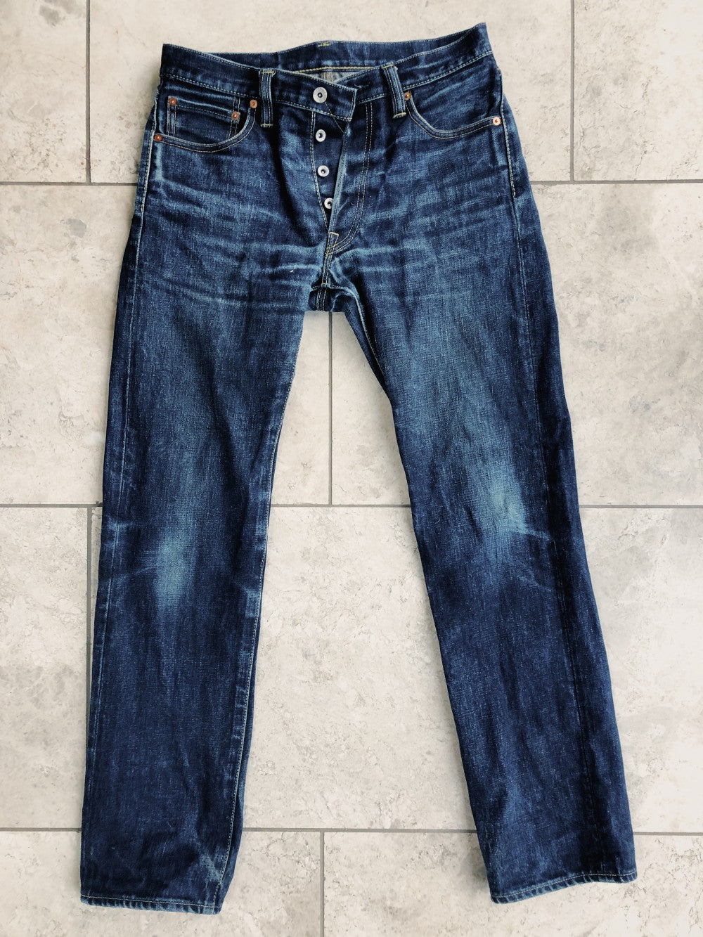 18oz Vintage Selvedge Denim Straight Cut Jeans - Indigo IH-634S-18