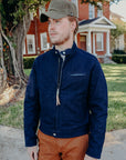 13oz Oxford Cloth Riders Jacket - Indigo IHJ-135-IND