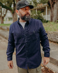 INDIGO DOBBY WORK SHIRT- FN-SCK-009L