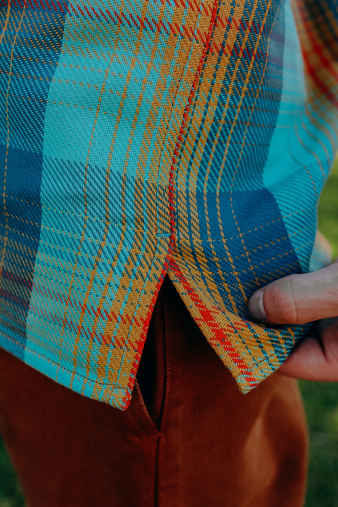 Webster Shirt- Twill Check Blue/Beige/Red