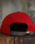 Vintage Unstructured Hainsworth Wool Cap- Anvil/ Red