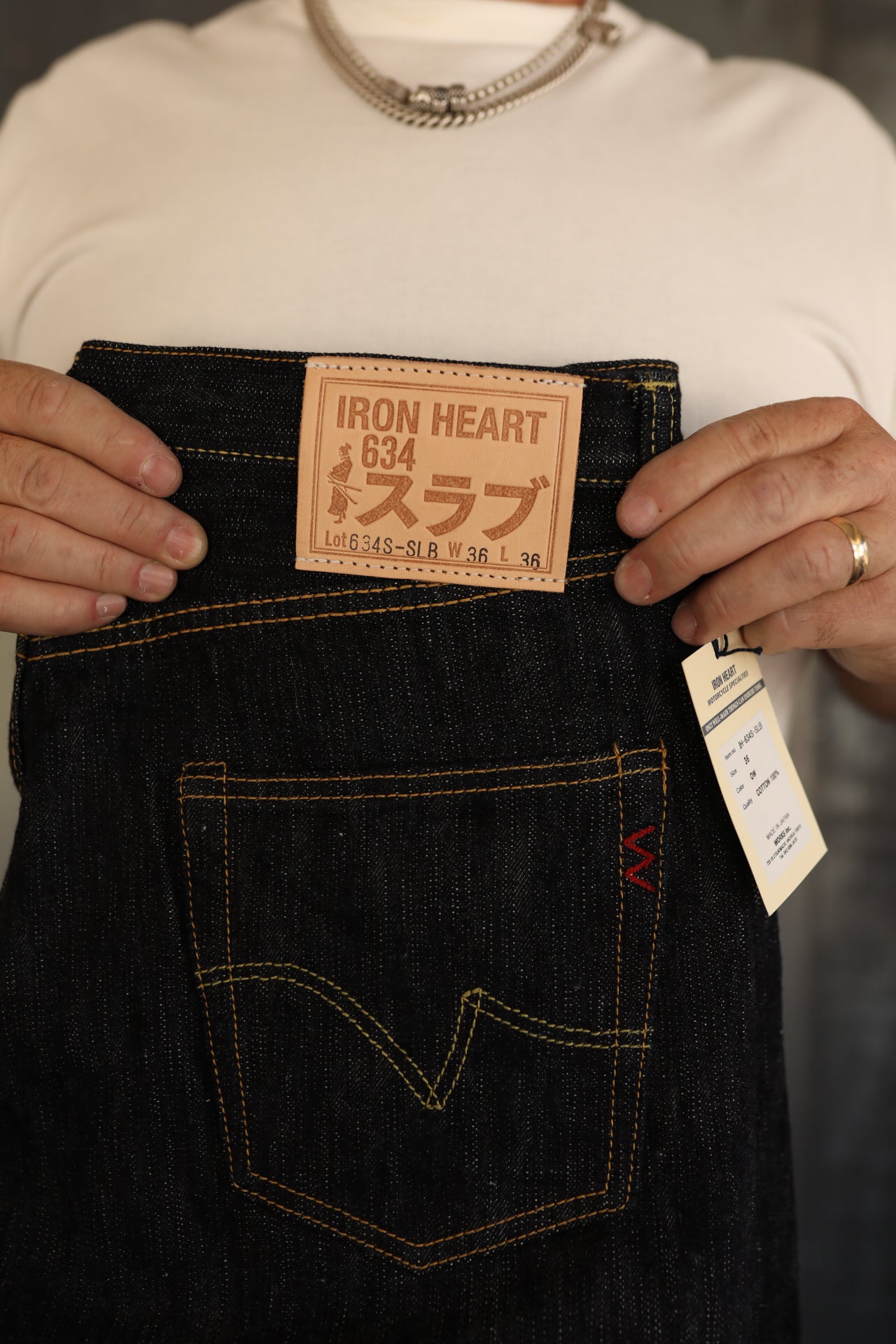 16oz Slubby Selvedge Denim Straight Cut Jeans - Indigo IH-634S-SLB