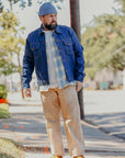 Crosscut Flannel- Powder Blue Plaid