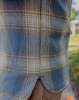 Crosscut Flannel- Powder Blue Plaid