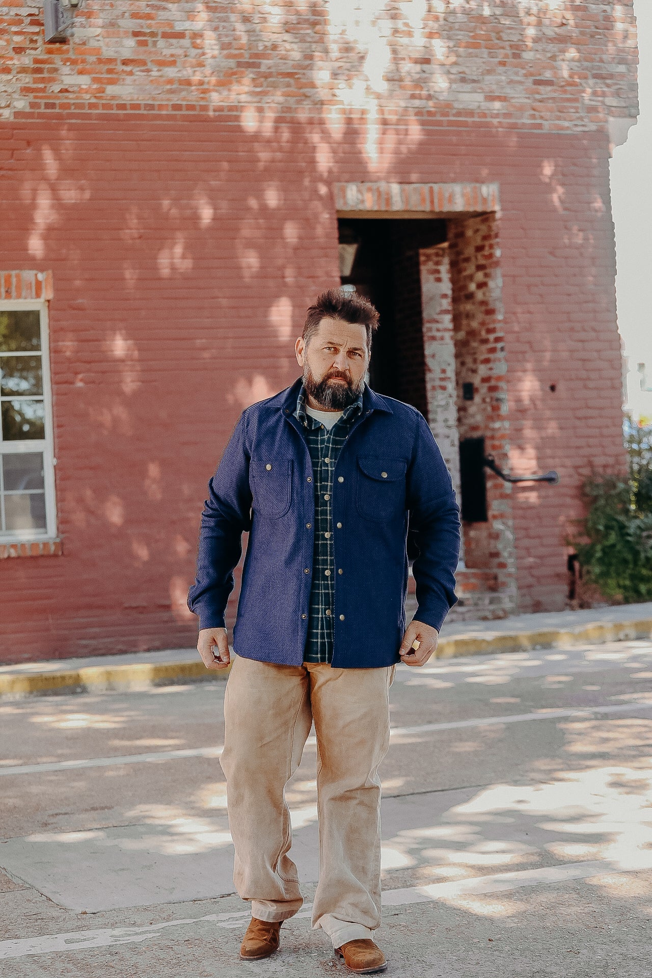 Service Shirt- 15oz Indigo Sashiko