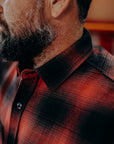 Flannel Work Shirt- Red Ombre