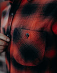 Flannel Work Shirt- Red Ombre