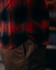 Flannel Work Shirt- Red Ombre