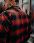 Flannel Work Shirt- Red Ombre