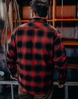 Flannel Work Shirt- Red Ombre