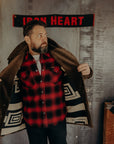 Ultra Heavy Flannel Ombré Check Western Shirt - Red/Black IHSH-130-RED