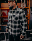 Flannel Work Shirt- White Ombre