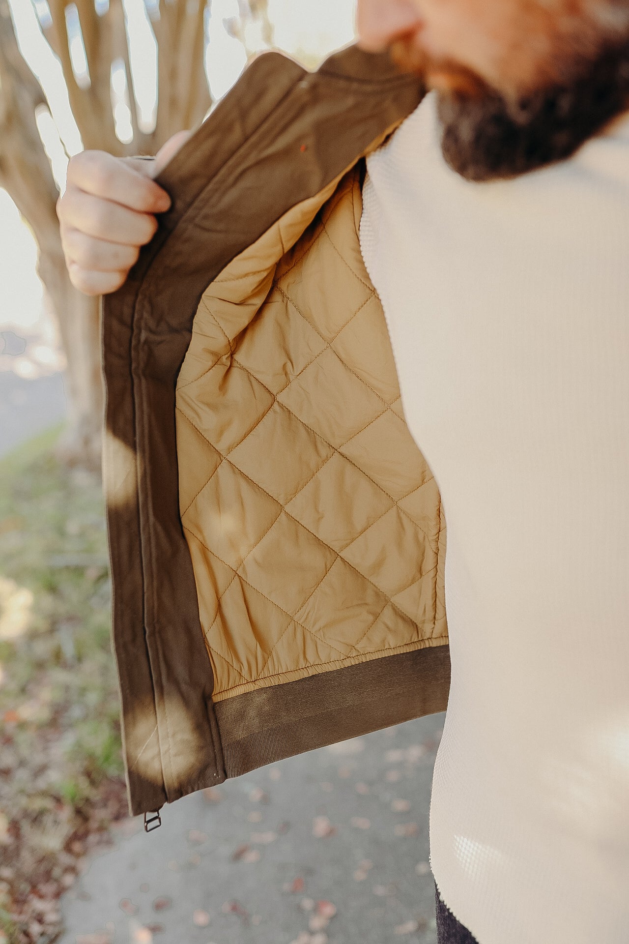 The Bomber Jacket- Olive Dry Wax