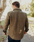 The Maritime Shirt Jacket- Fatigue Olive Moleskin Twill