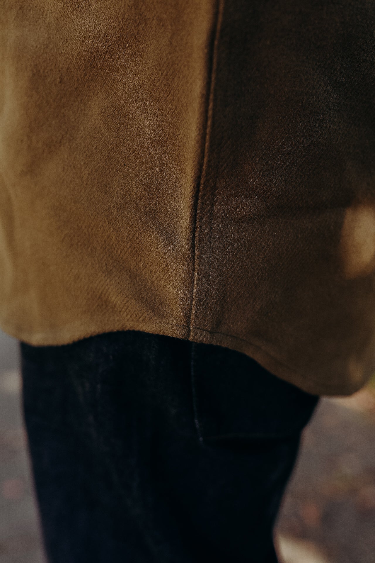 The Maritime Shirt Jacket- Fatigue Olive Moleskin Twill