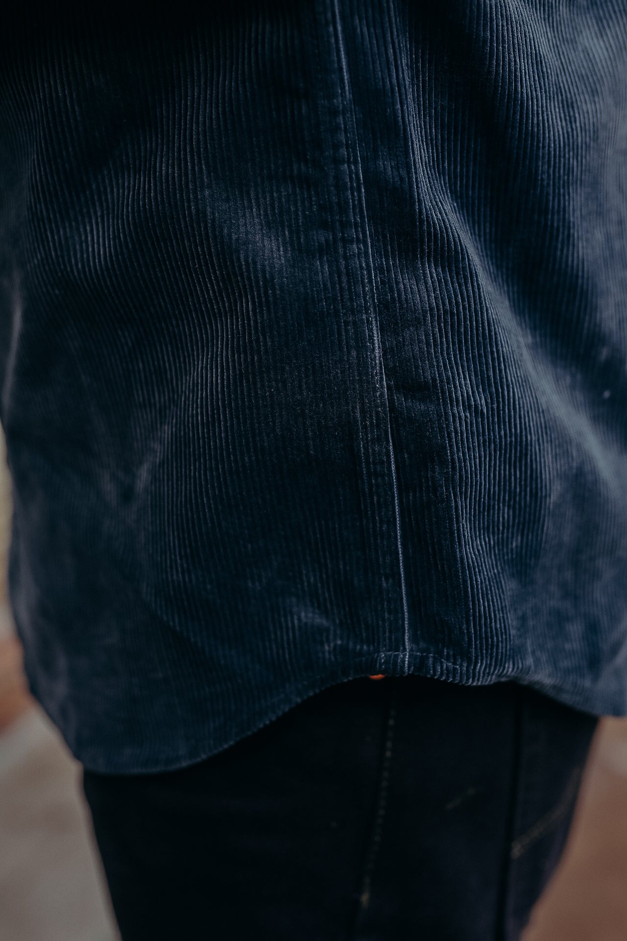 11oz Corduroy Western Shirt - Navy IHSH-398-NAV