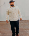 11oz Corduroy Western Shirt - Off White IHSH-398-WHT