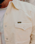 11oz Corduroy Western Shirt - Off White IHSH-398-WHT