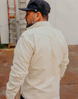 11oz Corduroy Western Shirt - Off White IHSH-398-WHT