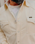 11oz Corduroy Western Shirt - Off White IHSH-398-WHT