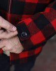 Wool Buffalo Check Hunting Jacket - Red IHW-19-RED