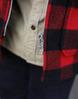 Wool Buffalo Check Hunting Jacket - Red IHW-19-RED