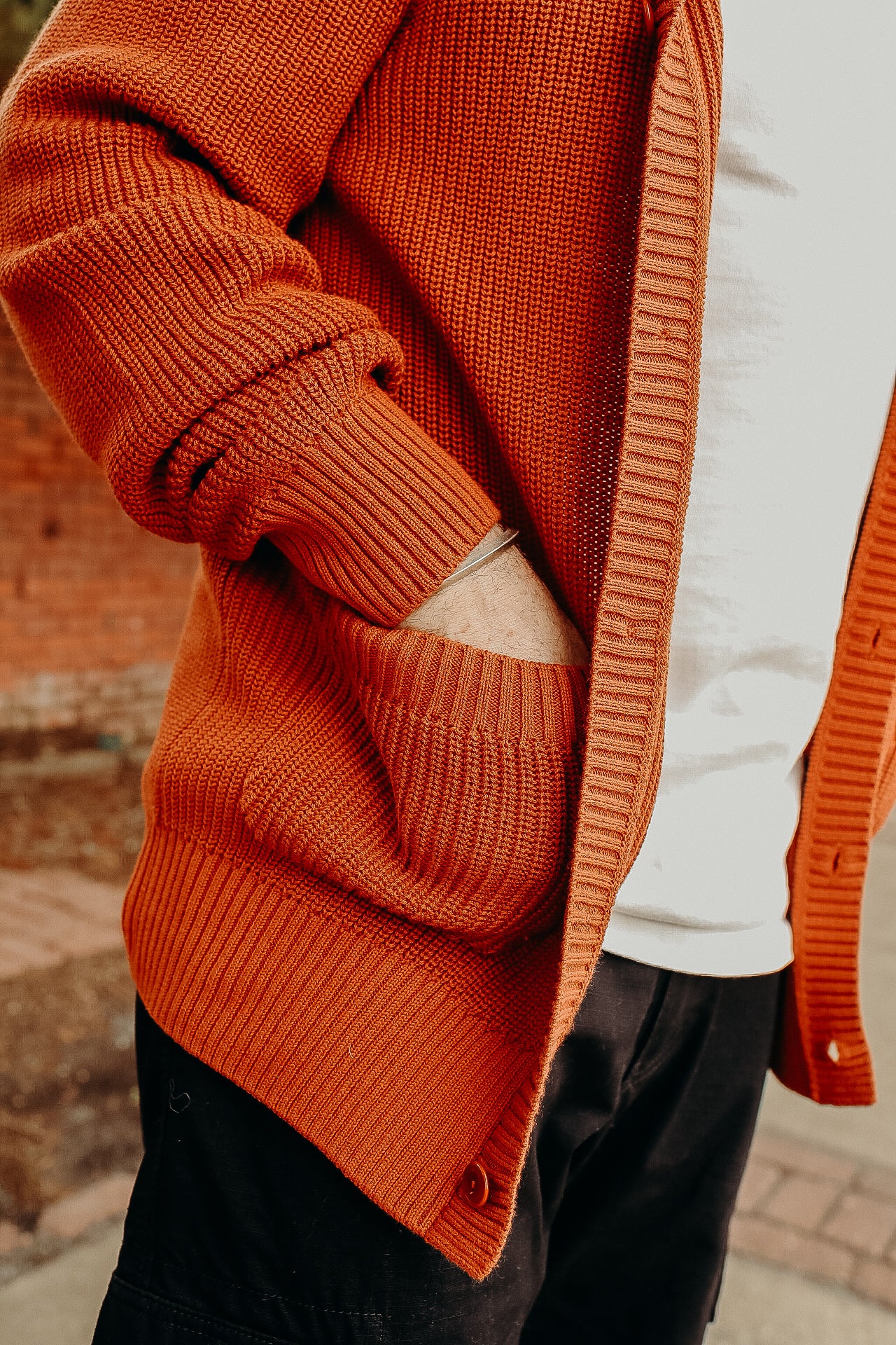 Cotton Collared Cardigan Rust – Iron Shop Provisions