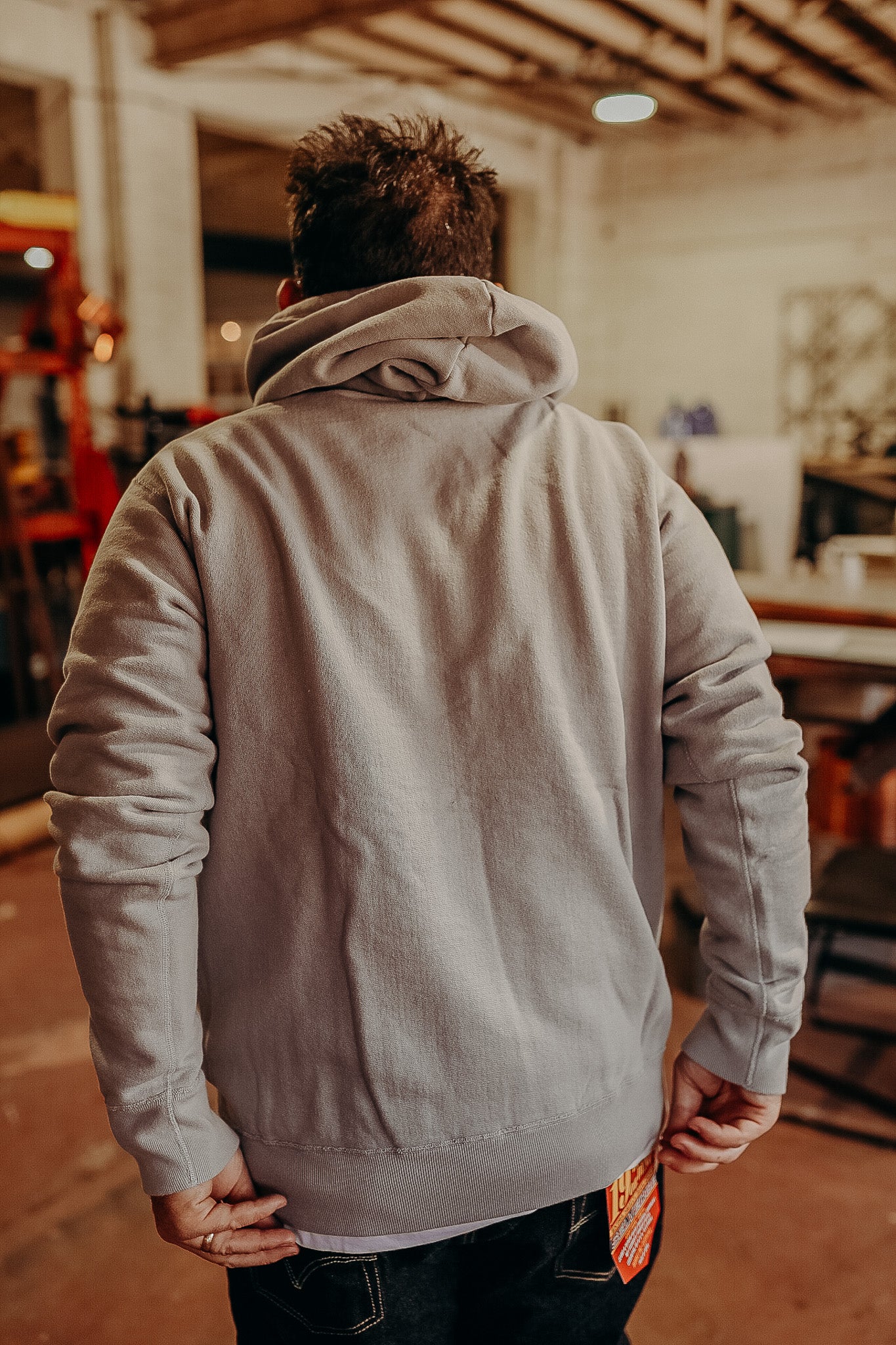 14oz Ultra Heavyweight Loopwheel Cotton Hoodie - GREY