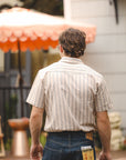 Short Sleeve Western- Desert Dobby Stripe