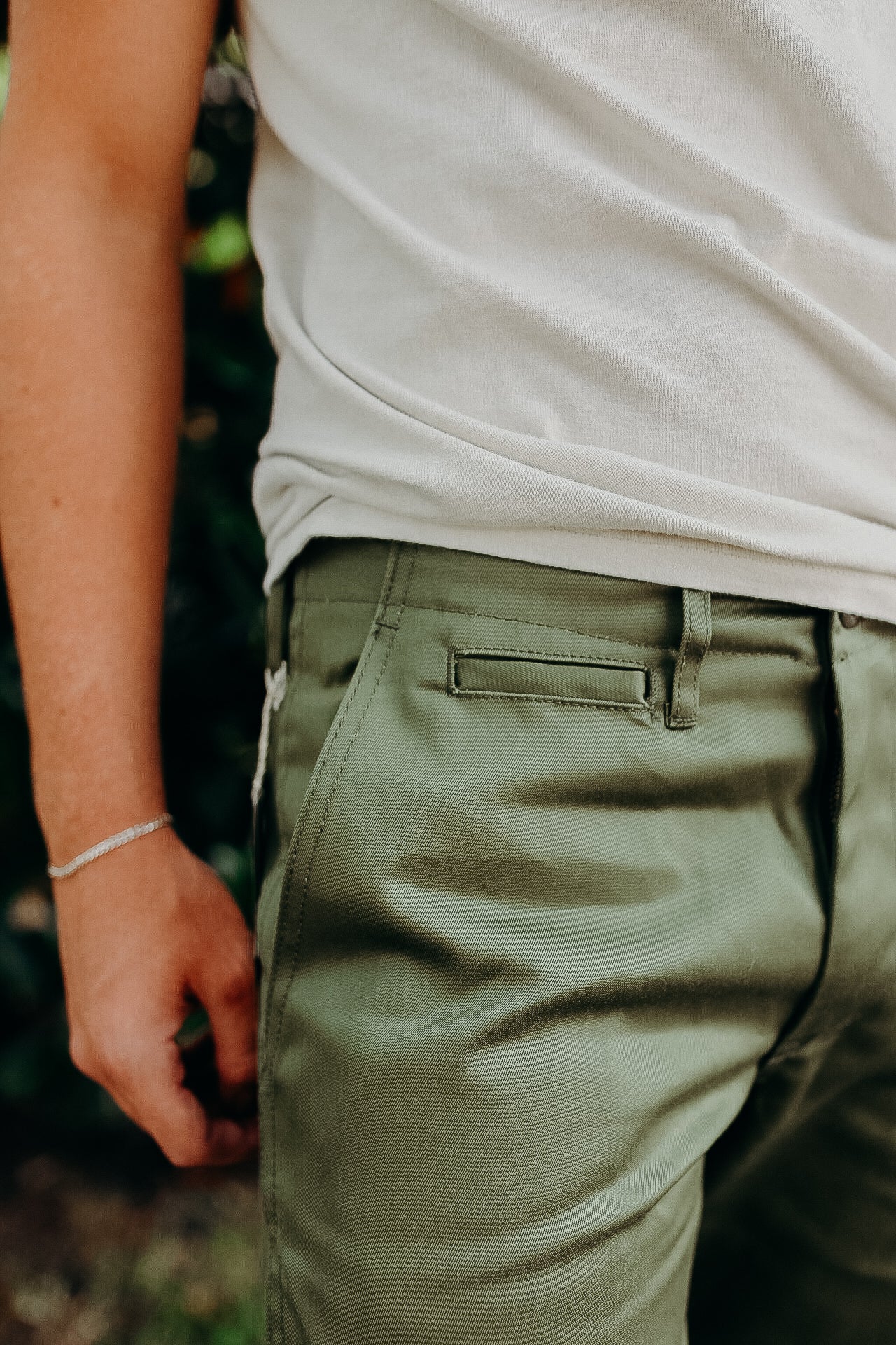 CHINO PANTS -Army Green (1874)