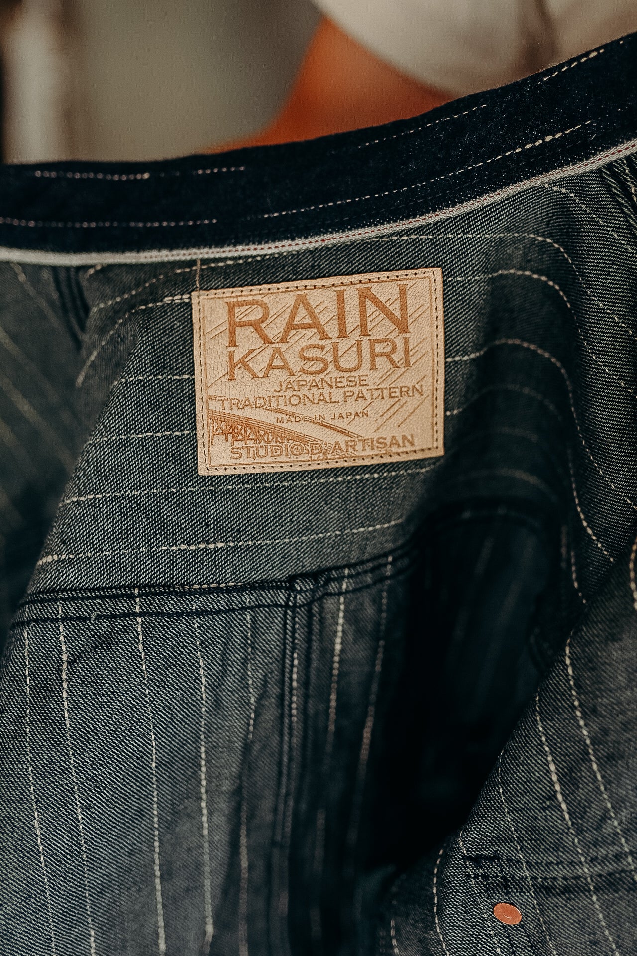 INDIGO &quot;RAIN&quot; KASURI SELVEDGE JACKET (D4589)