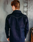 14oz Selvedge Denim Western Shirt - Indigo/Black IHSH-295-IB