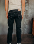 16oz Slubby Selvedge Denim Relaxed Tapered Cut Jeans - Indigo Overdyed Black IH-888S-SLBod