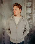 Iron heart 14oz Ultra Heavyweight Loopwheel Cotton Zip Up Hoodie - Grey  IHSW-10-GRY