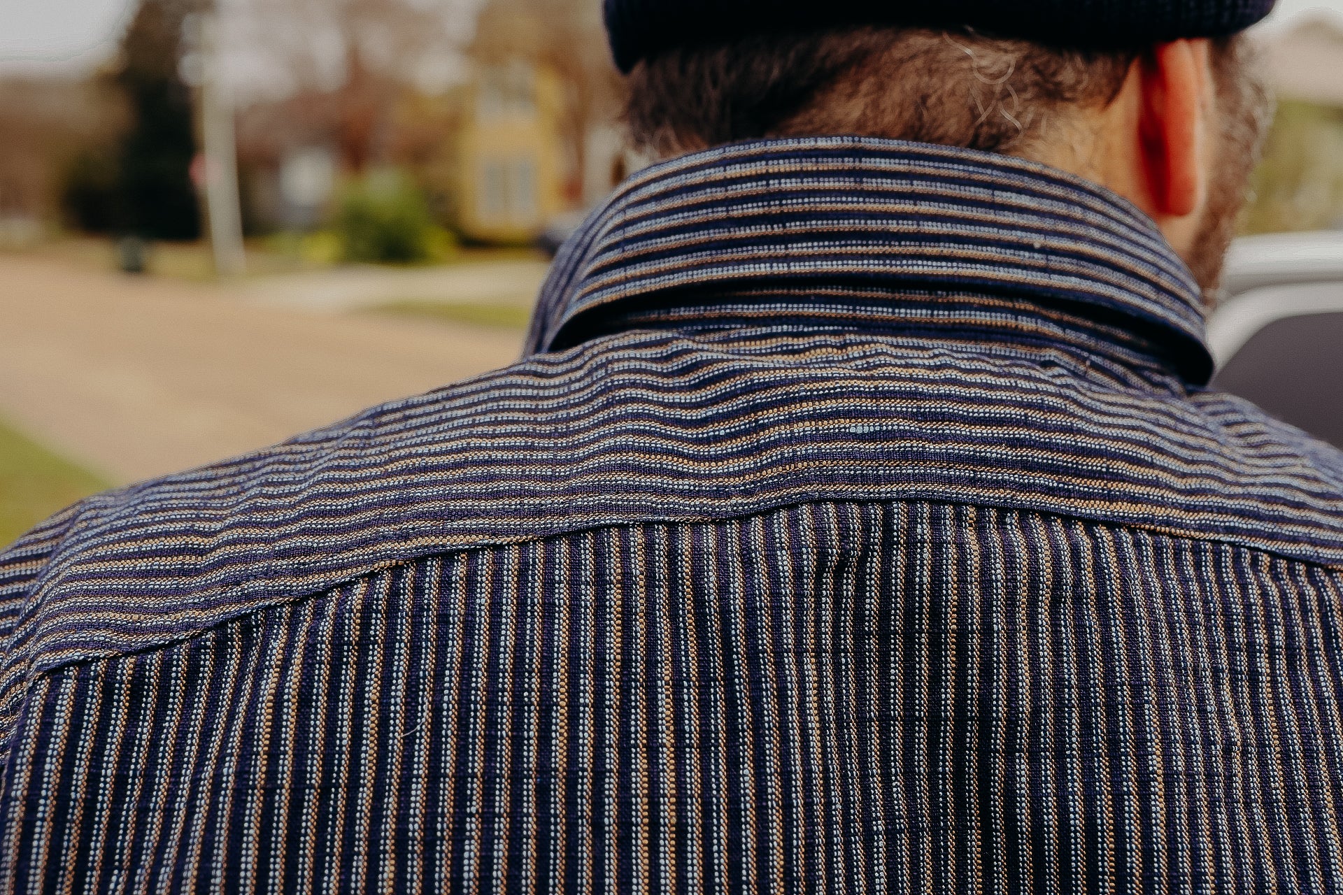 Work Shirt- 7.2oz Indigo Stripe (SC29385)