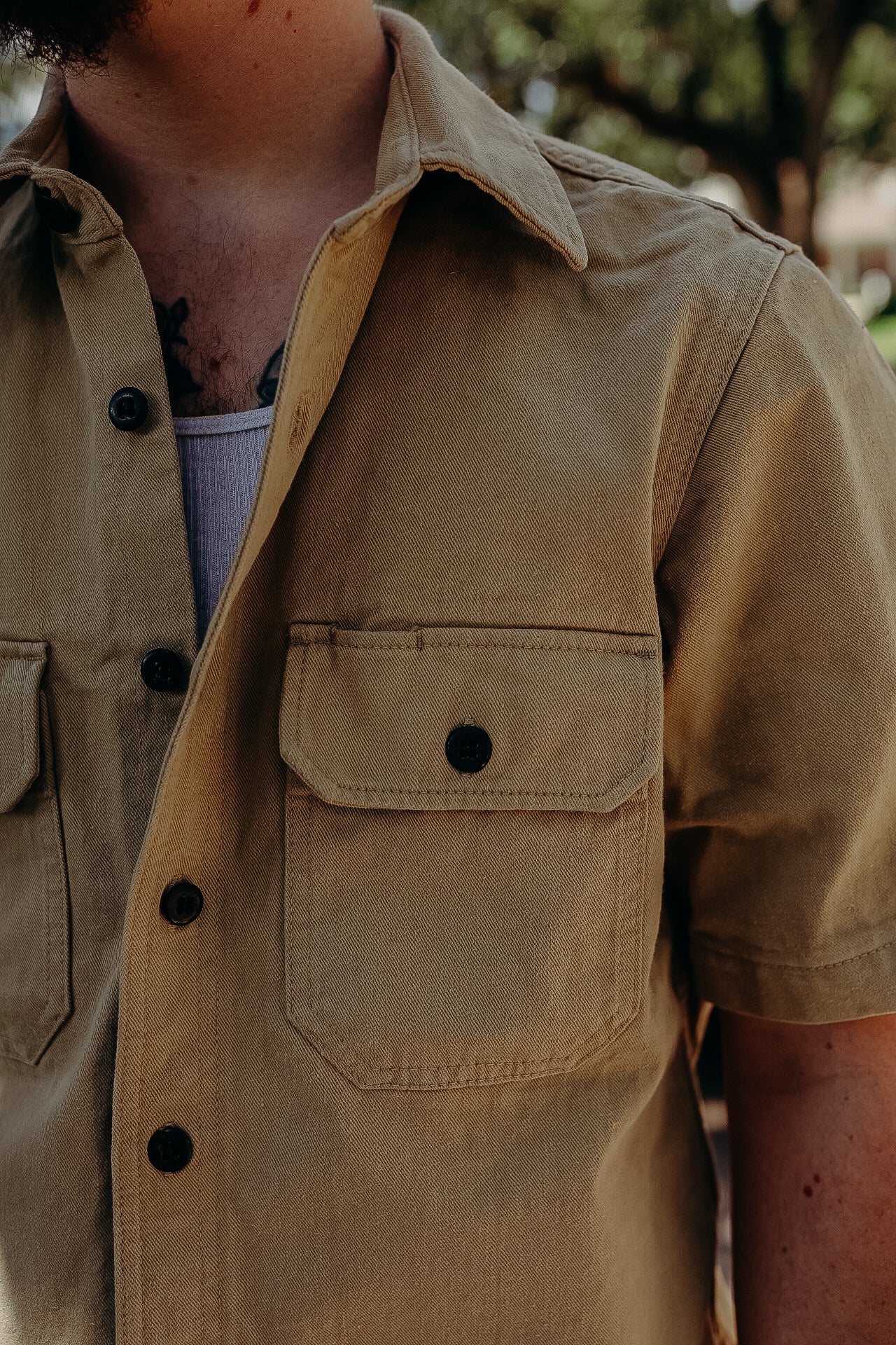 Field Shirt-Rinsed Khaki Selvedge