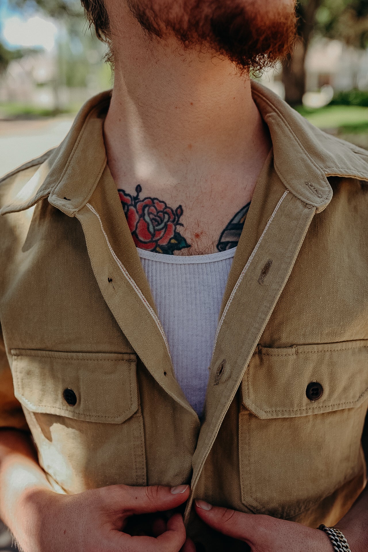 Field Shirt-Rinsed Khaki Selvedge