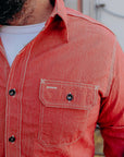 Jean Cord Work Shirt- Red (SC25511)