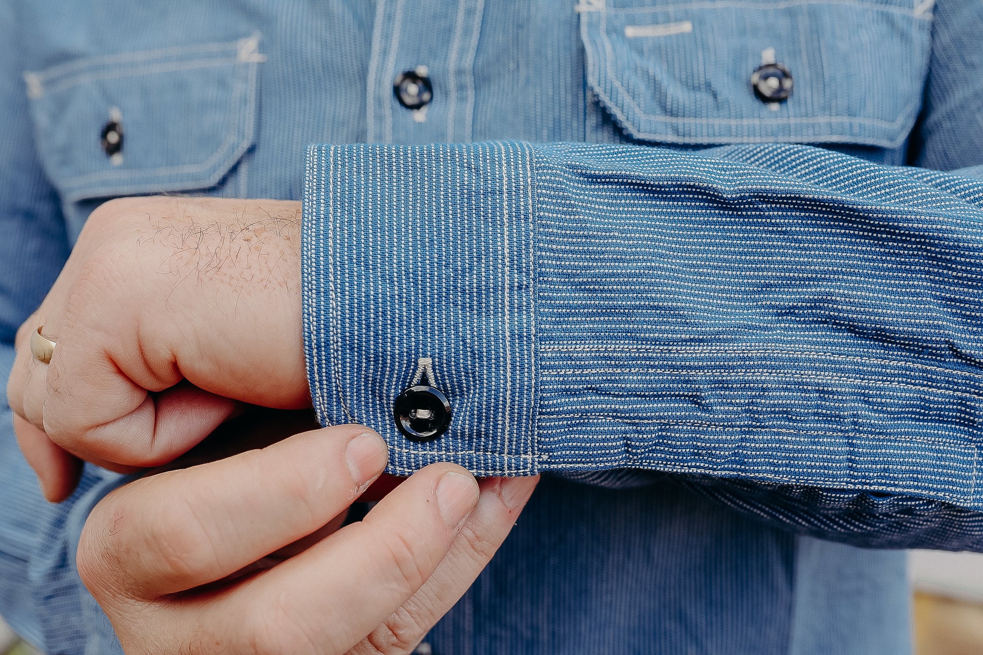 Jean Cord Work Shirt- Navy (SC25511)