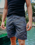 Fatigue Shorts-Tiger Camo Blue